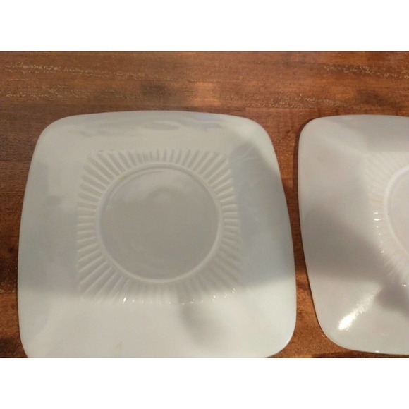 Set Of 2 Two Fire King Azurite Blue Charm 2 Cups And 2 Saucers Baby Pale Blue - Picture 6 of 6